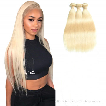 Wholesale No any split ends bundles human hair 613 Blonde Bundles Human Hair Straight Brazilian virgin Human Hair Bundles